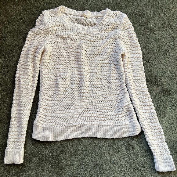 Eileen fisher cream netted sweater XXS - Picture 1 of 5